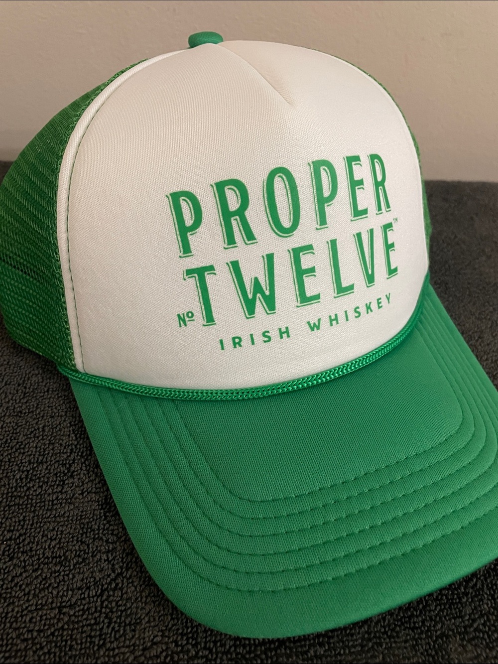 Proper Twelve Irish Whiskey Trucker Hat - Green & White